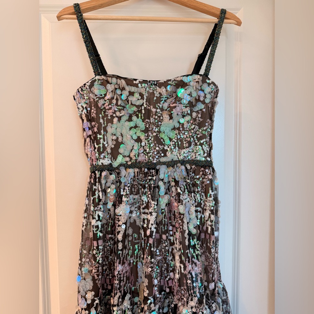 NWOT Bronx and Banco Midnight Embroidered A-Line Gown - Picture 11 of 16